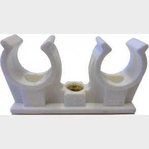 Spännrörshllare dubbel PP 20-22 mm