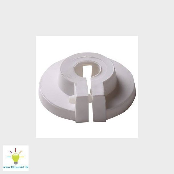 10Mm Hvid Roset 2-Delt M/Krave