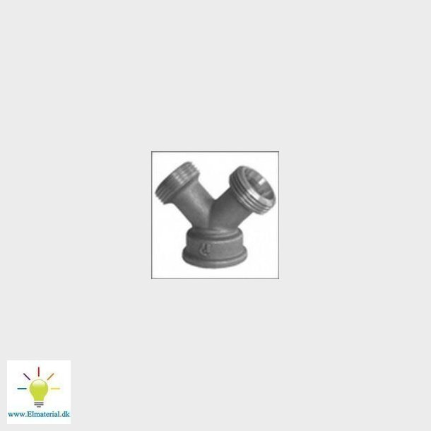 Y-Stykke Forkromet 3/4" Gevind