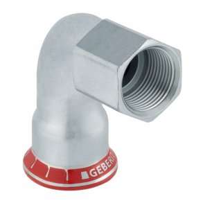 Mapress overgangsvinkel 90&deg; 28x1/2 med indvendigt gevind