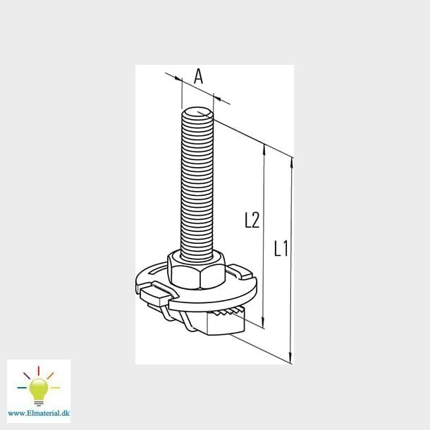 M8X40 Hammerhovedbolt