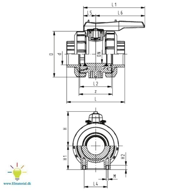 63Mm Kugleh.Pvc.546 Klbm.Epdm