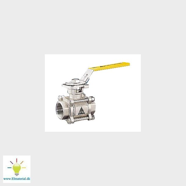 3/4'' 3-Delt Kuglehane Aisi316