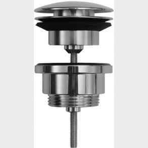 Push-Open Bottenventil Krom