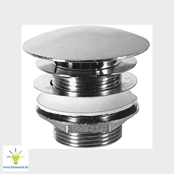 Bundventil Med Kappe, Krom