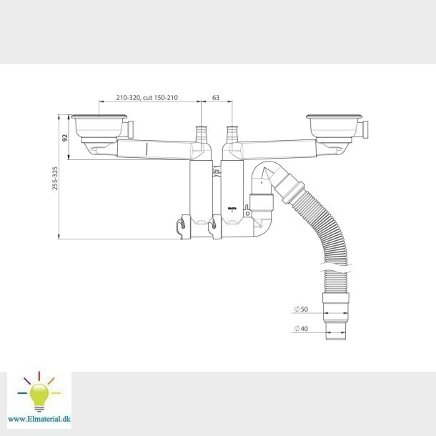 V-Ls 12725 Dubbelldor 3,5"