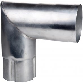 Knärör i zink 75 Mm 90°