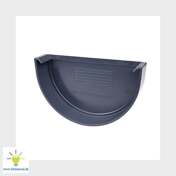 10" Plastmo Grafit Endebund