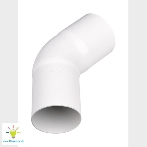 Bjning 90 Mm 45&deg; Hvid