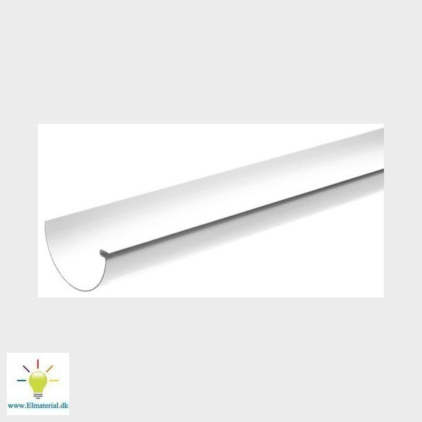 11" Plastmo Hvid Tagrende 6M