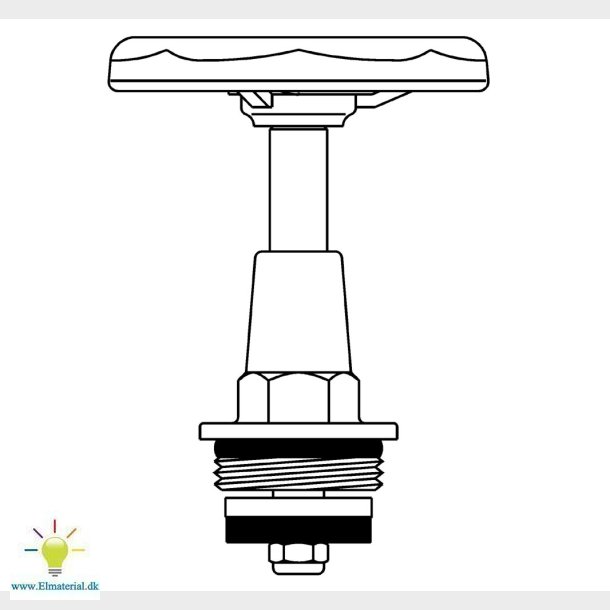 1/2" Ventiloverd. M/Hndhjul