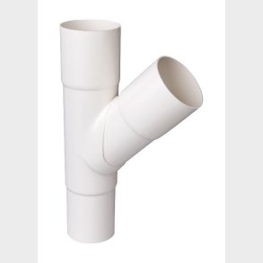 Grenrör 90/75 45 ° Vit