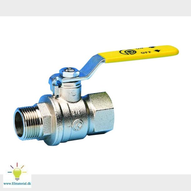 1/2" Kuglehane Mf.Np. T/Gas