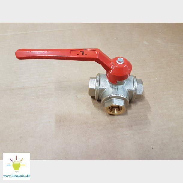 Kuglehane, 3-Vejs, L-Boret, 1/