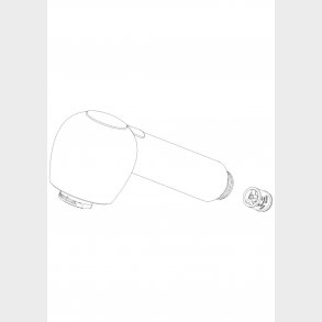 Infällbart duschhuvud S10