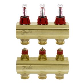 Fördelare 3 + 3 Med flödesmätare