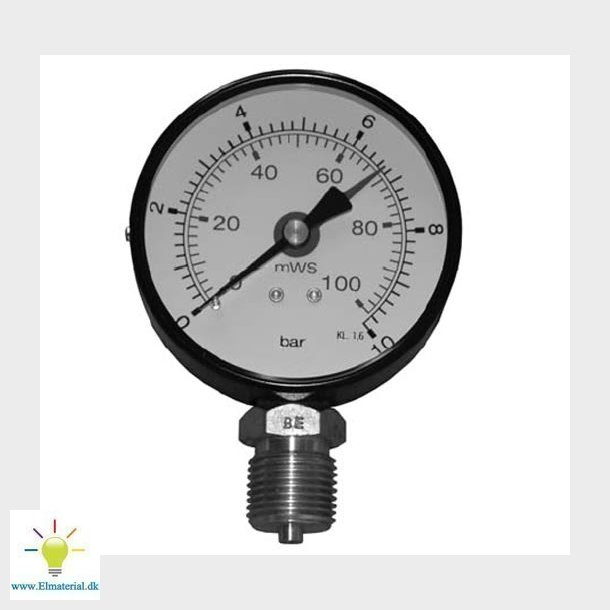 1/4" X63Mm manometer 6Bar