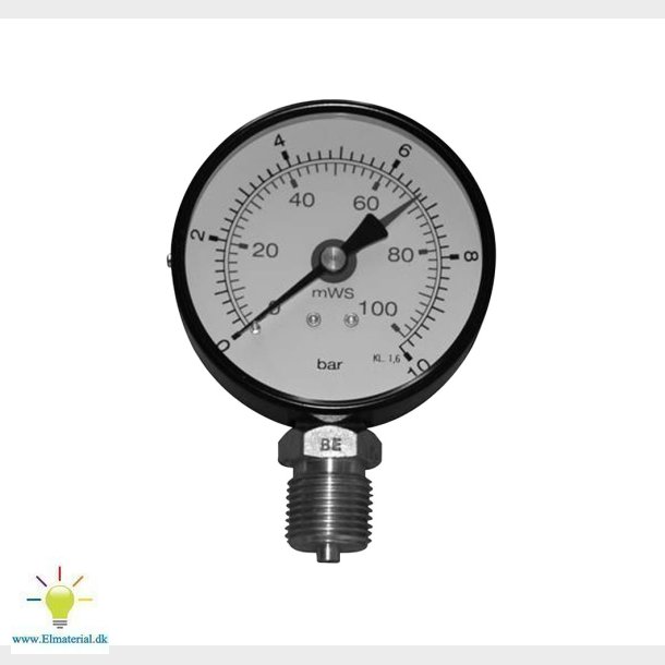 1/2"X80Mm Manometer 1Bar/10Vs