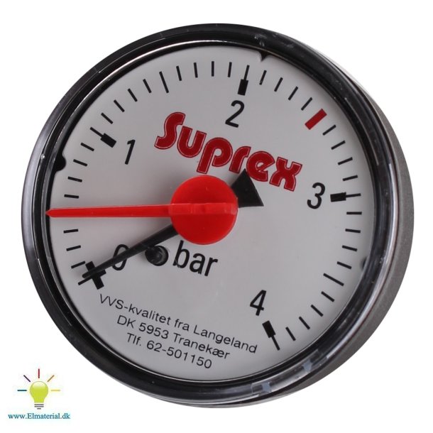 1/4" Manometer 0-4 Bar
