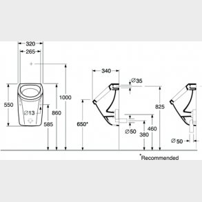 Saval Urinal Hidden Access Vit