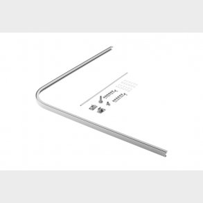 L Stall Helböjd 90X90 Silver