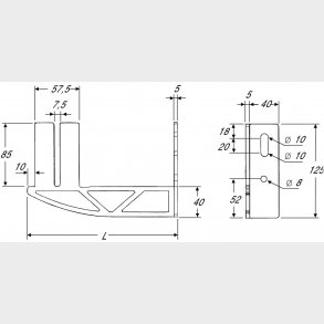 Hudevad Lk Wall stöder 125Mm