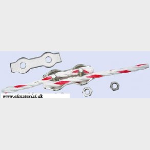 5X Samler Til Elektriske Hegn Reb, 6Mm Galvaniseret,