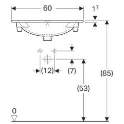 Acanto Hndvask 60 Cm, Hvid