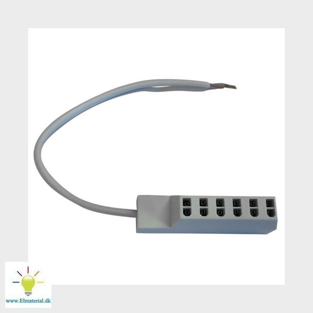 AMP 6-vejs fordelerboks med 20 cm ledning