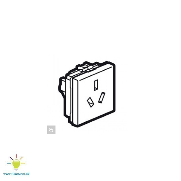 Stikkontakt Hvid Ral 9003 250V 10A Kina