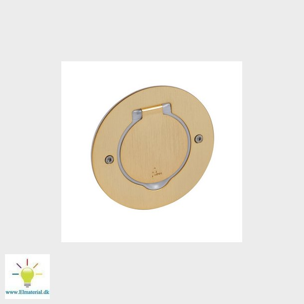 Gulvstik tom rund 2 moduler messing