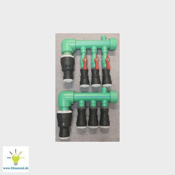 Komplet fordeler til jordvarme 3 x 40 / 1 x 50