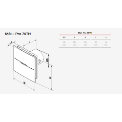 Ventilator Pro 70 Th Hvid