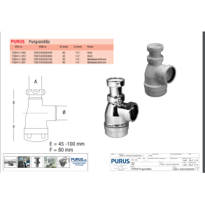 Hvid Pungvandls 1 1/4