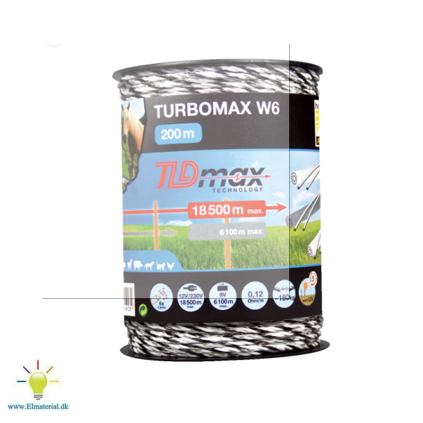 Hegnstrd , 6X0, 25 Tld, Hvid-Sort