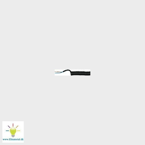 Spiralkab.Pur 3G1,5 Sort. 500/2500